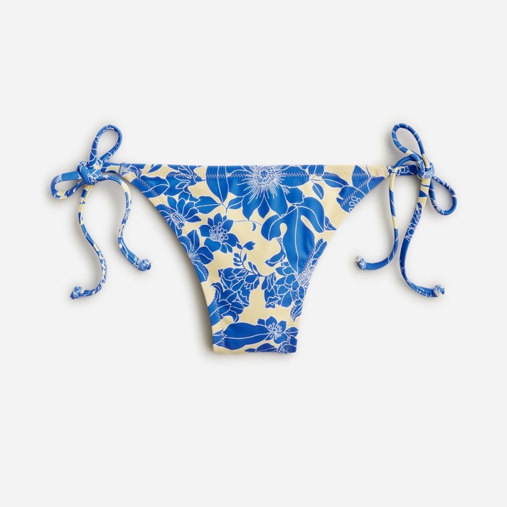 NEW J.Crew String Hipster Full-Coverage Bikini Bottom in Blue Floral Size‎ 3X